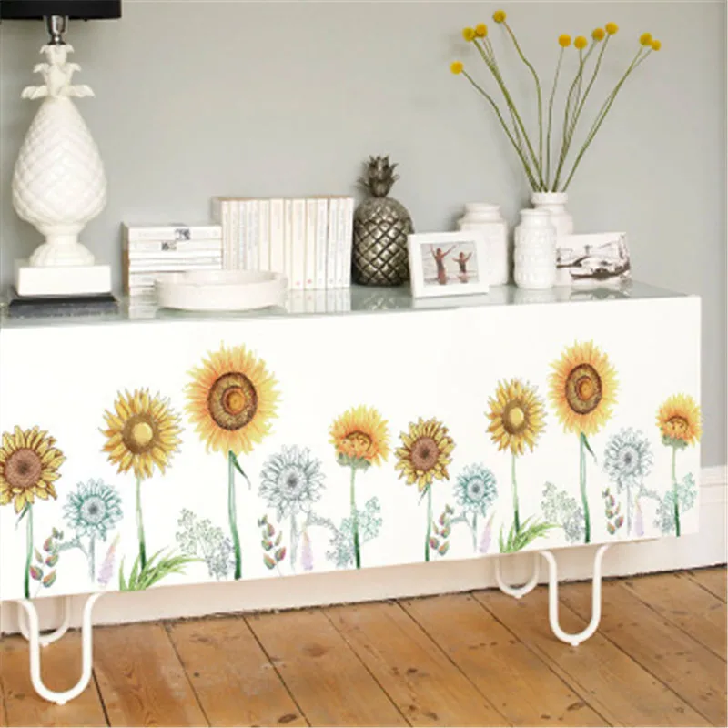 Sunflower Wall Decal Family Flower Stickers Mural Art Home ...