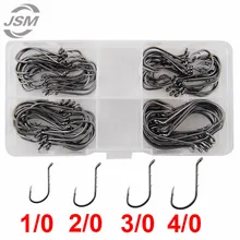 JSM 100 шт. 8299 высокоуглеродистой стали рыболовный крючок два ломтика нарезанный хвостовик осьминог клюв Baitholder колючая приманка с крючком набор с коробкой