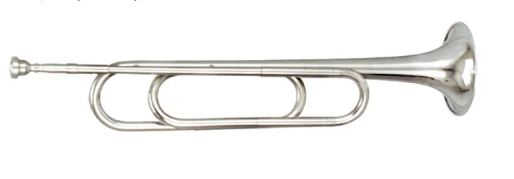 

F key Bugle Horn in Nickel plated Finish Brass Body Musical instrument