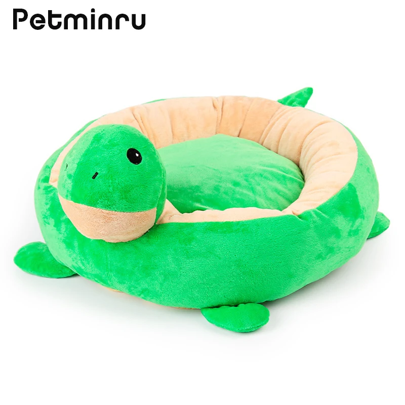 Petminru Cute Cartoon Tortoise Dog House Nest Kennel Cat Dog Pet Beds