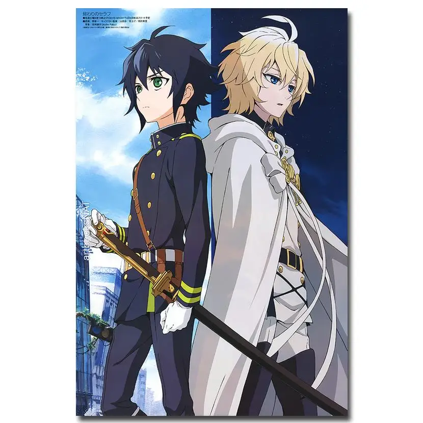 NICOLESHENTING Seraph Of The End Shinoa художественный Шелковый плакат с принтом 13x20 24x36 дюймов