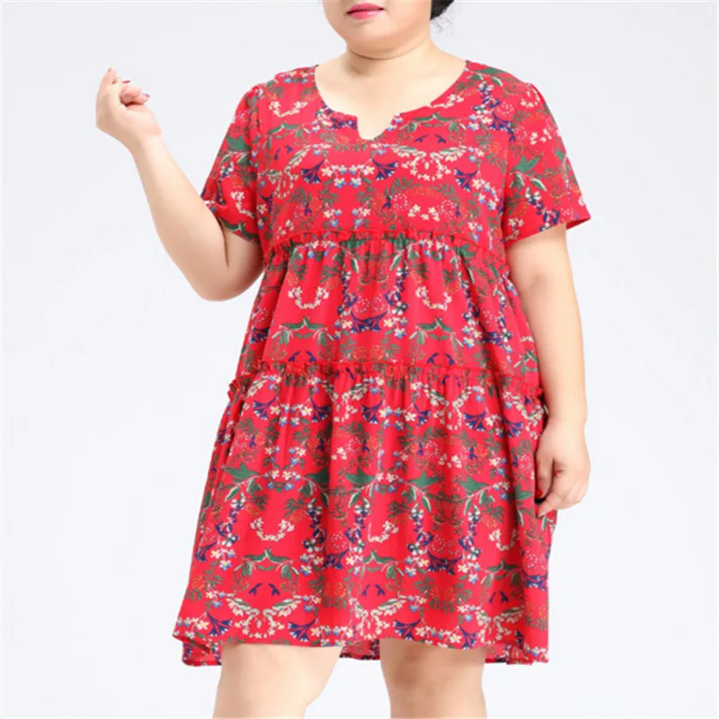 Шифон Dress Плюс Размер Леди Гольфы Summer 2017 Платья Большие Размеры 6xl | Женская одежда