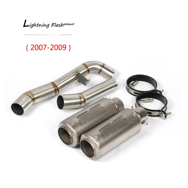 

( Left Right ) For 2007-2018 Kawasaki Z1000 Exhaust Pipe Slip On Motorcycle Mid Tail Escape No DB Killer Z1000SX Ninja 1000 Tips