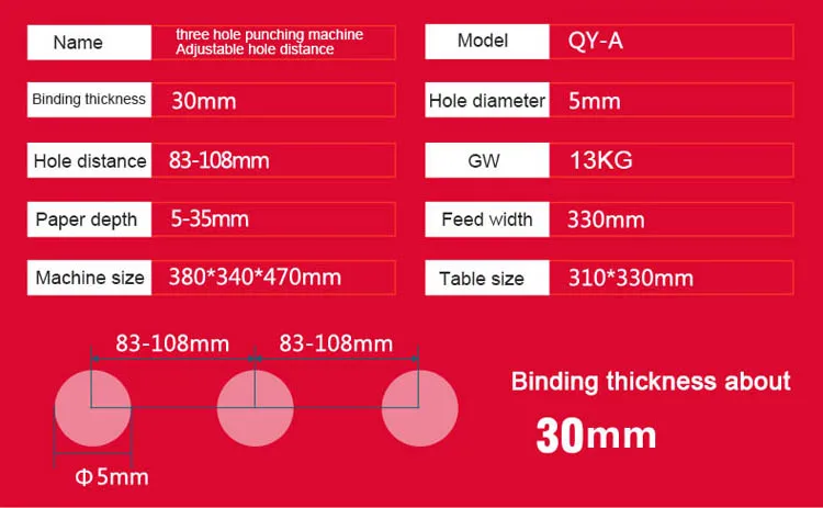 Ручная машина для связывания проволоки QY-A быстрая и эффективная машина с тремя отверстиями для переплетения бумаги формата а4 для офиса