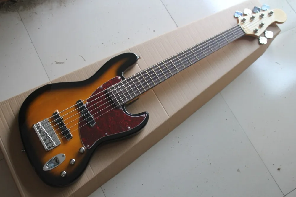 2018 new + factory + 6 strings jazz bass vintage sunburst 6 string jazz