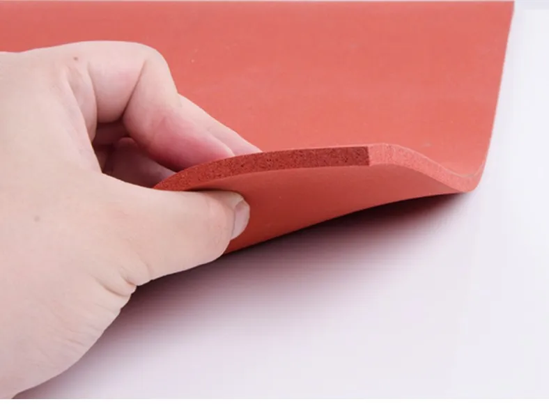 500X500X6 мм, хорошее качество силиконовой губки лист для теплопередачи печати и механическое уплотнение закрытые ячейки пены кремния лист, Красный