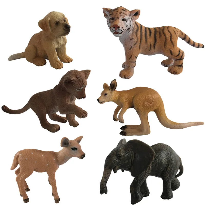20 Style Zoo Simulation Tiger Elephant Deer Leopard Plastic Forest Wild