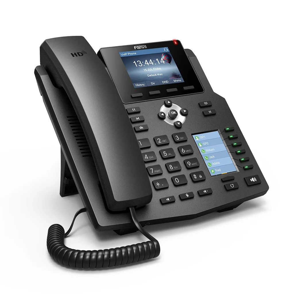 Fanvil X4S ip-телефон протокол предприятия Настольный телефон голос HD с интеллигентая(ый) DSS ключ-отображение ЖК-дисплей Дисплей и 4 SIP линии