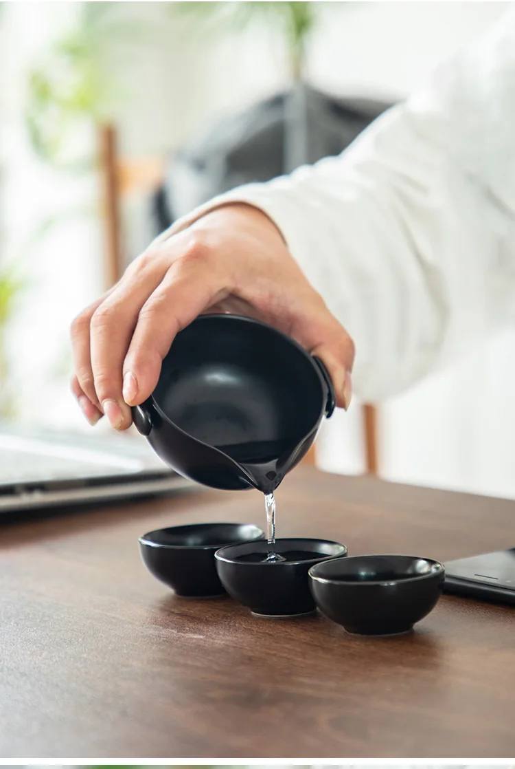 TANGPIN керамический чайник gaiwan с 3 чашками gaiwan набор портативный дорожный чайный набор Посуда для напитков