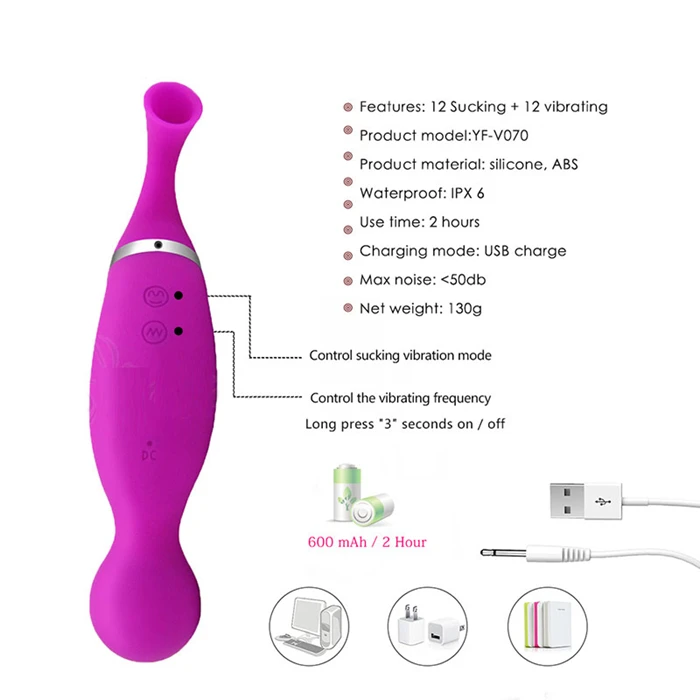12+12 Modes Sucking Vibrator Nipple Pussy Sucker Clitoris  Vagina Masturbator Dildo G-spot Stimulator Oral Sex Toys for Woman7