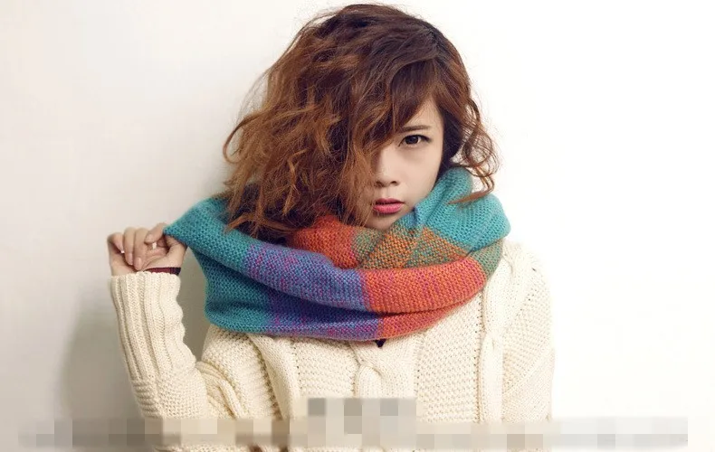 Осень-зима Для женщин шарф красочные акриловые шарфы LIC для женщин Echarpes Элитный бренд такса теплый снуд для Для женщин шарф