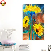 Большая картина король DIY цифровая картина завод цветок Подсолнечник декомпрессия ручная окраска гостиная живопись в спальню