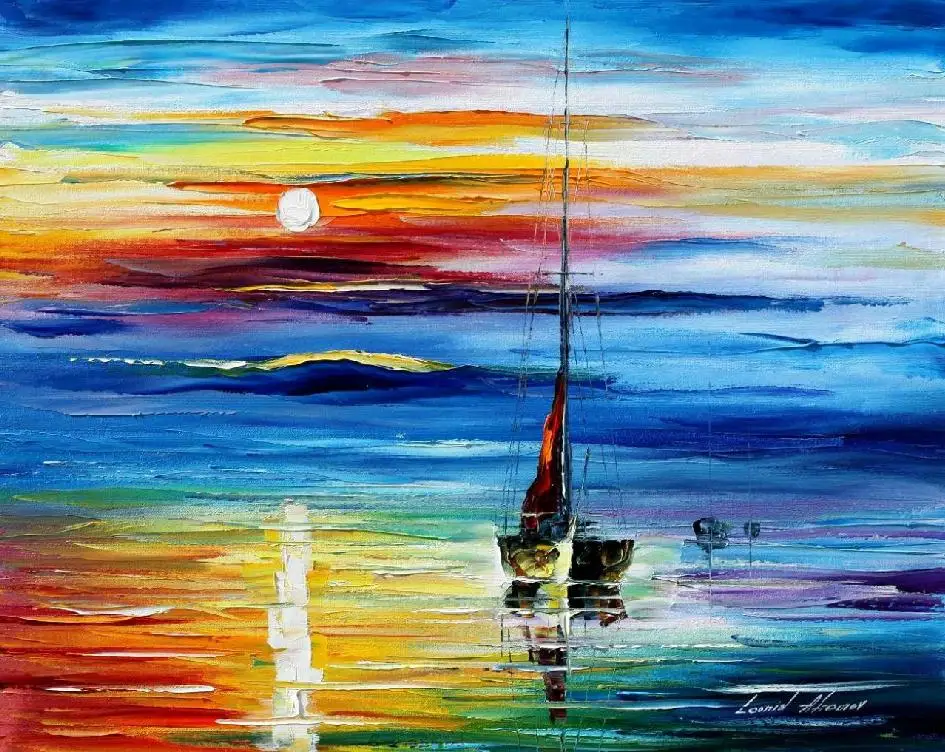 

The Sea Sailboat Needlework,Handmade Oil Painting Scenery 14CT Counted Canvas DIY,DMC,Cross-stitch kit,Embroidery Art Home Decor