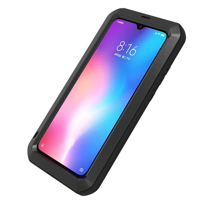 Металлический ударопрочный чехол Gorilla Glass для Xiaomi Mi 9 Mi9 LOVE MEI Life водонепроницаемый