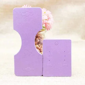 

Blank pink/beige/purple diy self adhesive necklace card packing bracelet/ hair ornaments/jewelry card 100pcs+100 earring card