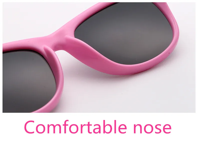 ASUOP 2019 new silicone polarized children's sunglasses UV400 square men and women kids glasses brand designer soft sunglasses (4)