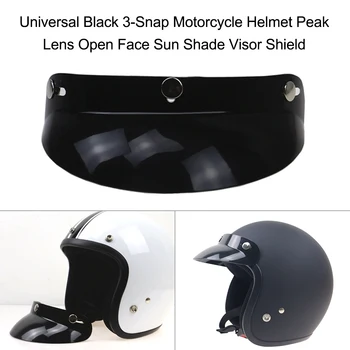 

Universal Peak Lens Open Face Sun Shade Visor Shield Suitable for the 3-snap motorcycle helmet