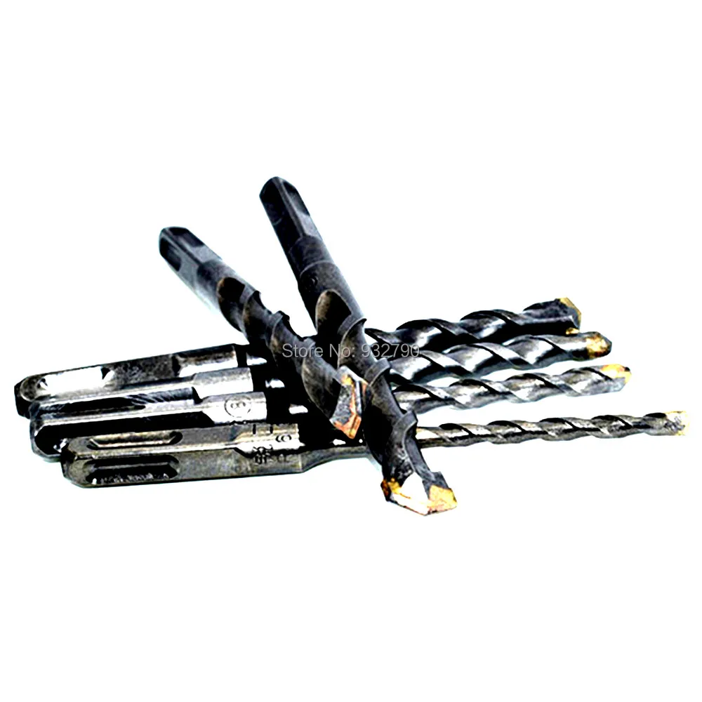 

SDS Plus Masonary Concrete Drill Bits Carbide 6mm 8mm 10mm 12mm 14mm 16mm for Use in Granite Concrete Masonry Tiles Plastic Wood