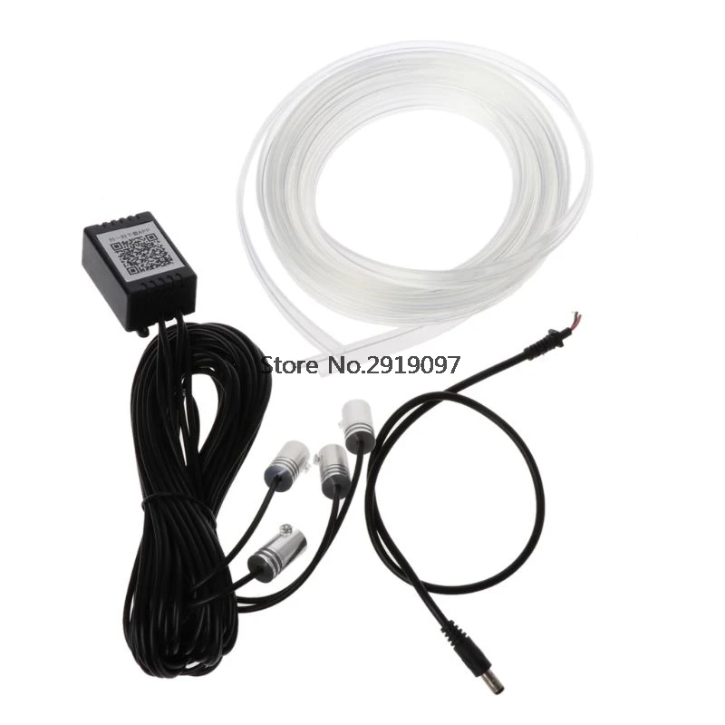 

Drop Ship 4 In 1 5m Car Interior RGB LED Light Multicolor Controllable Atmosphere Lamp