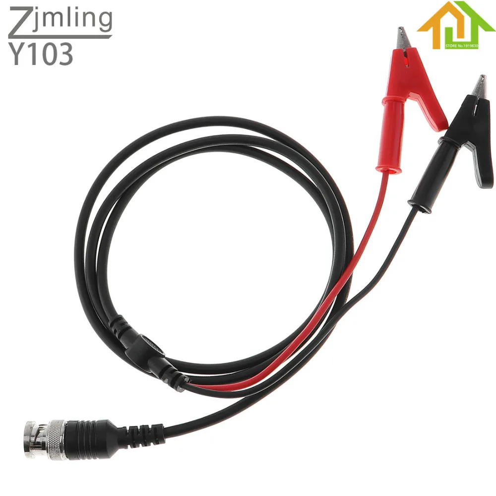 ZJMLING BNC Q9 To Dual Alligator Clip Plug Oscilloscope Test Probe Lead