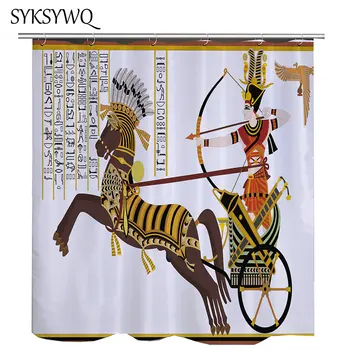 

Egyptian Curtain For The Bathroom African Shower Curtain Egypt Background Icons Douchegordijn Horse Feather Bow And Arrow