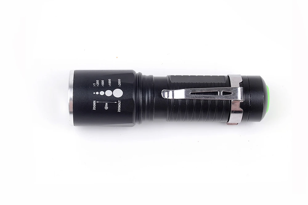 Мощный фонарик с масштабированием XM-L T6 8000 люмен 5 режимов, водонепроницаемый фонарь, тактический фонарь из алюминия, аккумулятор 18650 или AAA