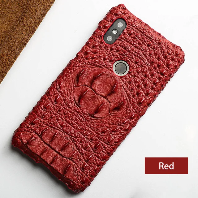 Red Чехол для телефона для Xiaomi mi 8 9se 9T A1 A2 A3 lite Max 2 mi x 2s 3 Poco F1 головы крокодила случай для Redmi Примечание 4 4X5 6A 7A Pro - Цвет: Red