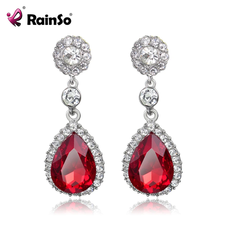 

Rainso Fashion Shining Female Water Drop Crystal Earrings Eardrop Cute Romantic Ladies Woman Drop Earrings Dangle JEW01579