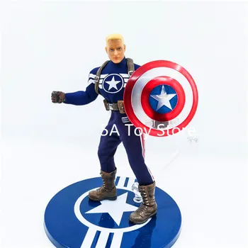 

MEZCO Captain America Version One:12 BJD PVC Action Figure Collection Toy 16cm Retial Box