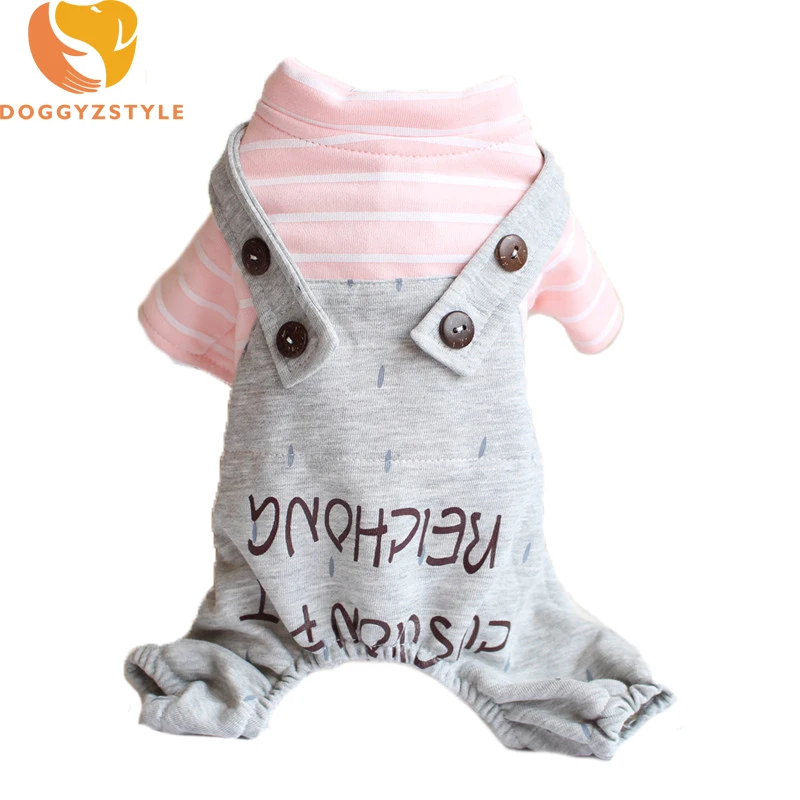 

Pet Dog Clothes Puppy Stripe Jumpsuits Clothing Winter Warm Coats Jackets For Small Dogs Chihuahua Casual Pajamas Pets Apparel