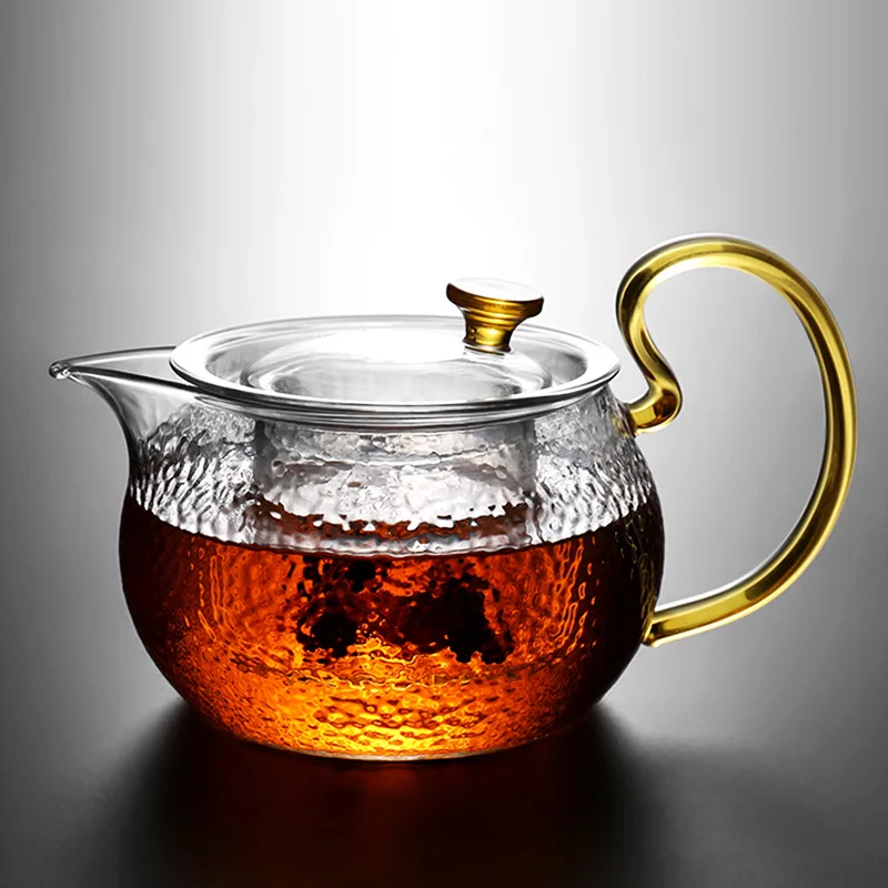 Высокотемпературный стойкий стеклянный чайник термостойкий фильтр пузатый чайник домашний чай чайник с цветами черный чайный набор
