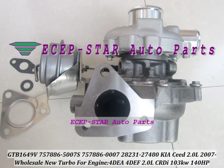 Turbo GTB1649V 757886 757886-5007S 757886-0007 28231-27480 2823127480 Turbine Turbocharger For KIA Ceed 4DEA 4DEF 2.0L CRDi (4)