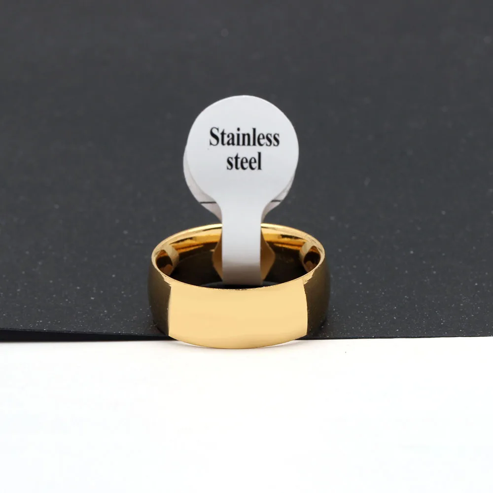 Гравировка на заказ, глянцевое кольцо с буквами для женщин, золото, цвет 316L, нержавеющая сталь, кольца на палец для мужчин, гладкое кольцо