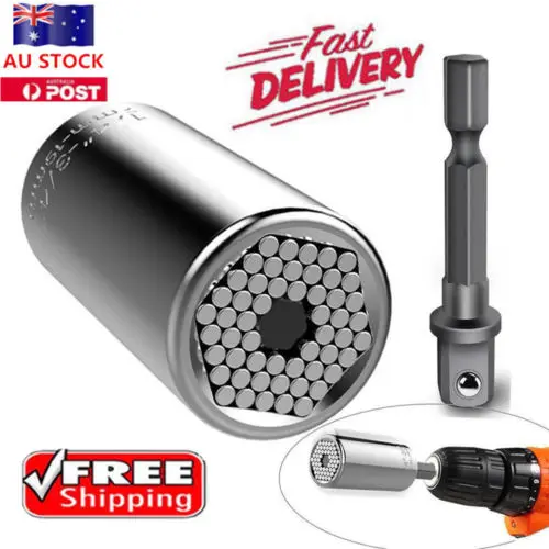 

Gator Grip Universal Socket Wrench Power Drill Adapter 2 Piece Set Nut Bolt Tool