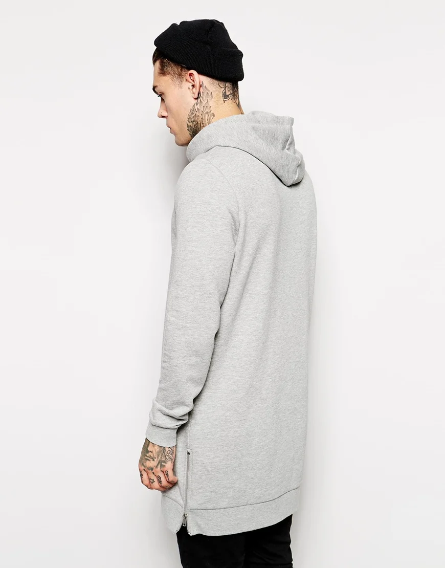 long zip hoodie men's
