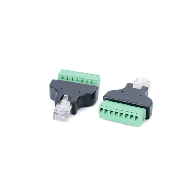 RJ45 папа до 8 Pin AV Терминал винтовой адаптер конвертер удлинитель без сварки разъем