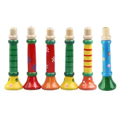 1 шт. Цвет ful деревянные Труба Горн Гудок игрушки музыкальный инструмент для детей детская музыкальная игрушка разные цвета