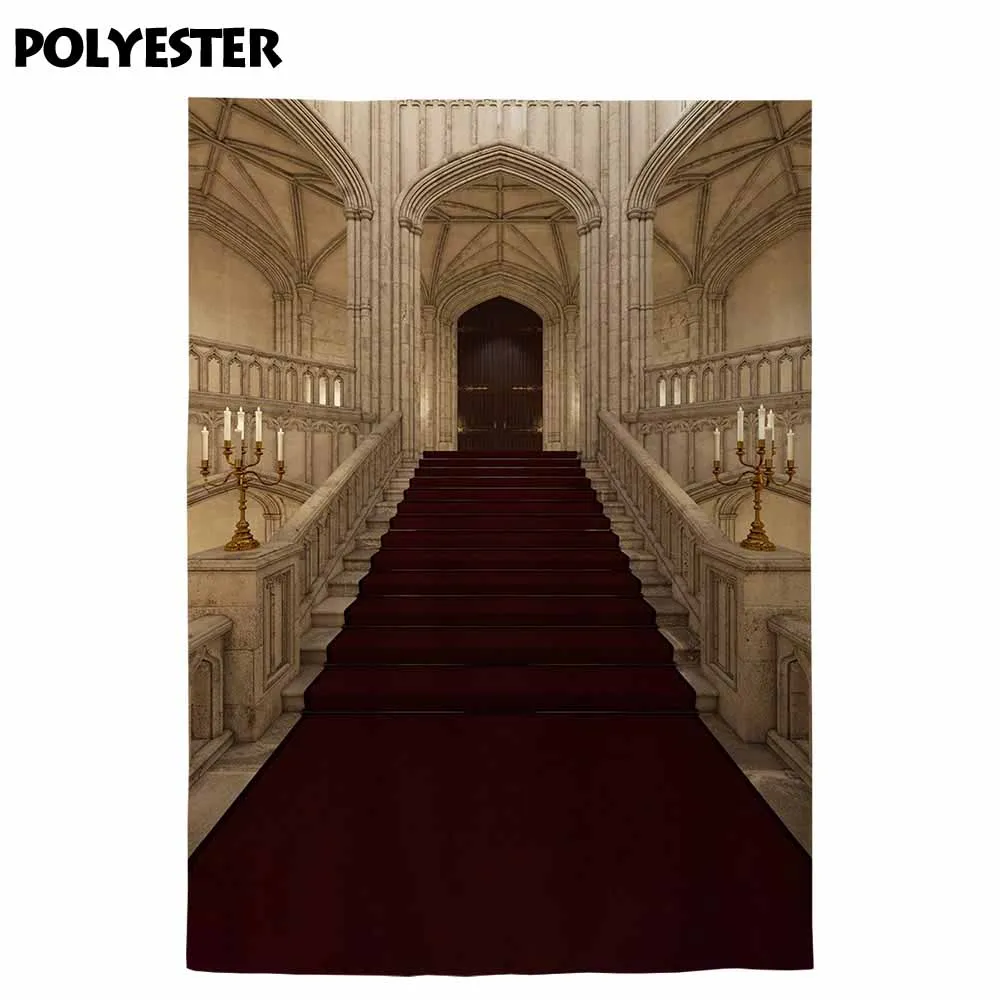 Allenjoy photography backdrop fairy tale palace red carpet stairs door background for photo studio photocall photophone props Allenjoy photography backdrop fairy tale palace red carpet stairs door background for photo studio photocall photophone props