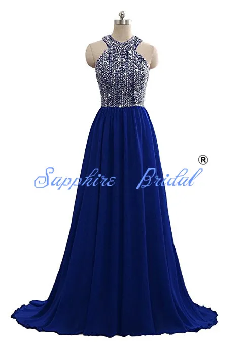 Сапфировые свадебные формальные линии вечернее платье совок Топ бисером блестящие Длинные вечерние платья Бургундия - Цвет: royal blue