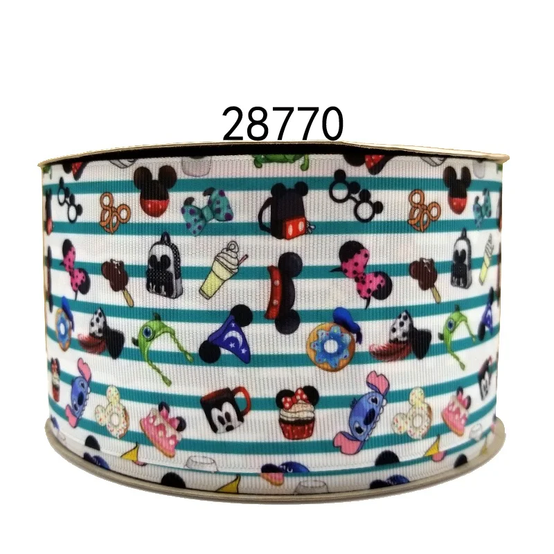 28770 50 двор мультфильм печатных grosgrain ленты 28840 - Цвет: 28770