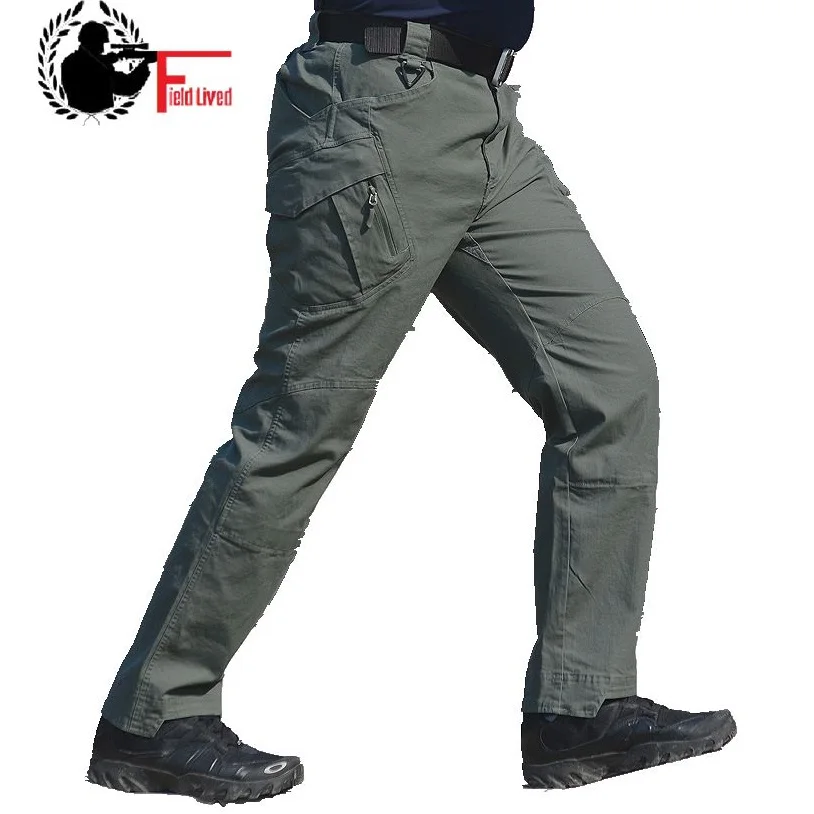 

Tactical Pants Mens Military Pants MALE Army TROUSERS IX9 Cotton Cargo Pants Elastic Waist Many Pocket Work Combat SWAT Clothing