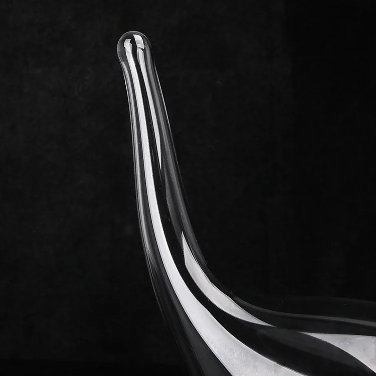 Новейший дизайн! Искусственный выдувной ручной холодный вырезанный бессвинцовый хрустальный стеклянный Грация лебедь Форма Прозрачный винный графин