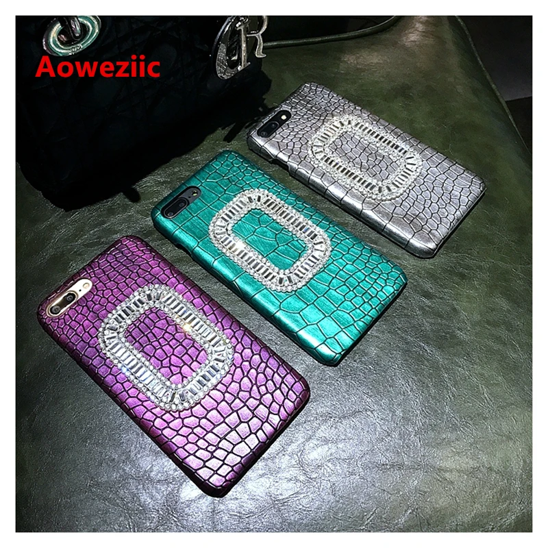 

Aoweziic Han Guochao brand luxury diamond buckle mobile phone shell For iPhone 8plus X XS MAX XR female new 6 6S 7 7Plus