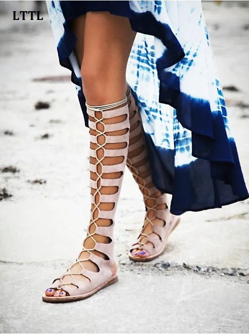 long gladiator heels