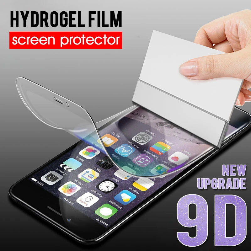 

9D Full Cover Protective Film For iphone XS Max XR X 8 Soft Hydrogel Film Screen Protector For iphone 8 7 6 6s Plus X Not Glass