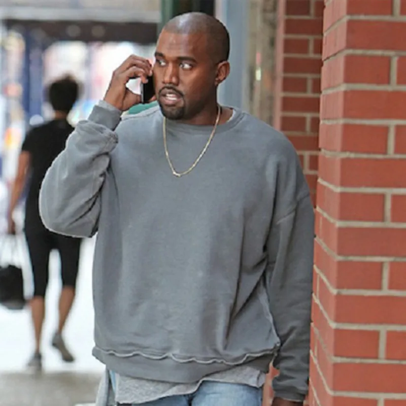 

High street kanye with the same paragraph oversize loose Thermal Long Sleeve T Shirt Mens Fitness Bodybuilding Skin Tight Quick