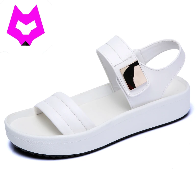 

Wolf Who designer Summer shoes woman rivet hook-loop sandals women 2017 flats Shoes sandals wedges sandalias mujer