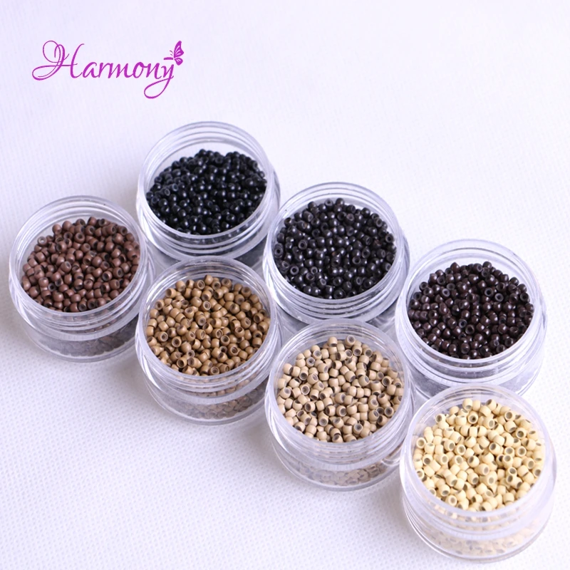 4 jars 2000pcs Copper Silicone Nano micro beads/rings/links RInglets for Pre Bonded Nano Tip Tipped 2.9mm 7 color optional 4 jars 2000pcs Copper Silicone Nano micro beads/rings/links RInglets for Pre Bonded Nano Tip Tipped 2.9mm 7 color optional