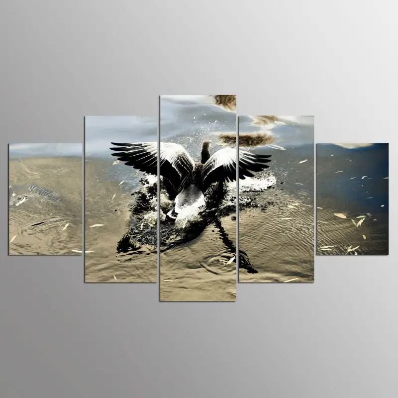 573 48 De Réduction5 Pièces Hd Imprimer Animal Oiseau Abstrait Toile Peinture Mur Art Huile Affiche Mur Module Pour Le Salon Décoration De La