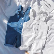 Детская одежда корейские джинсовые брюки с поясом для мальчиков и девочек